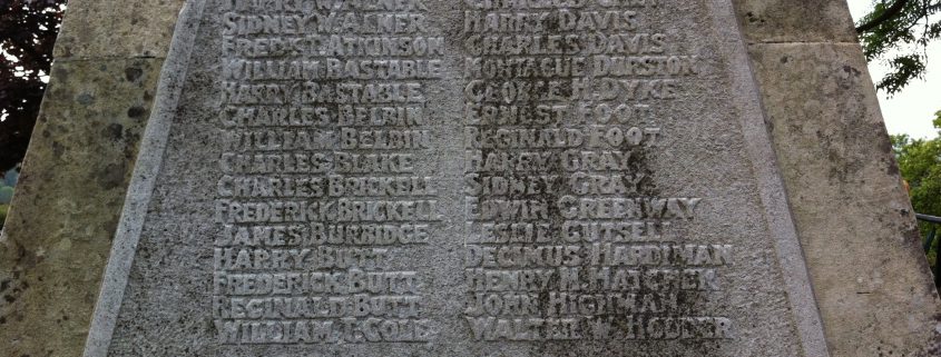 Names on Park Walk War Memorial 1