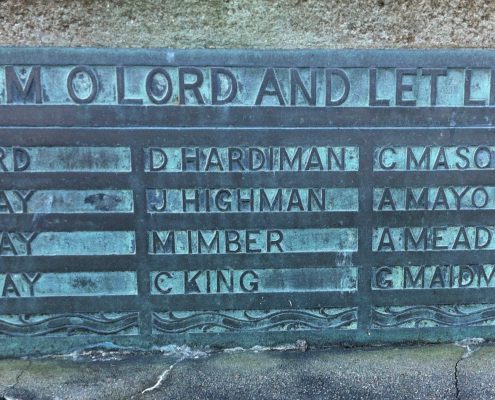 Names on St. James' War Memorial 2