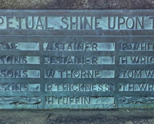 Names on St. James' War Memorial 3