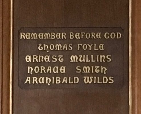 Names on Blackford War Memorial 1