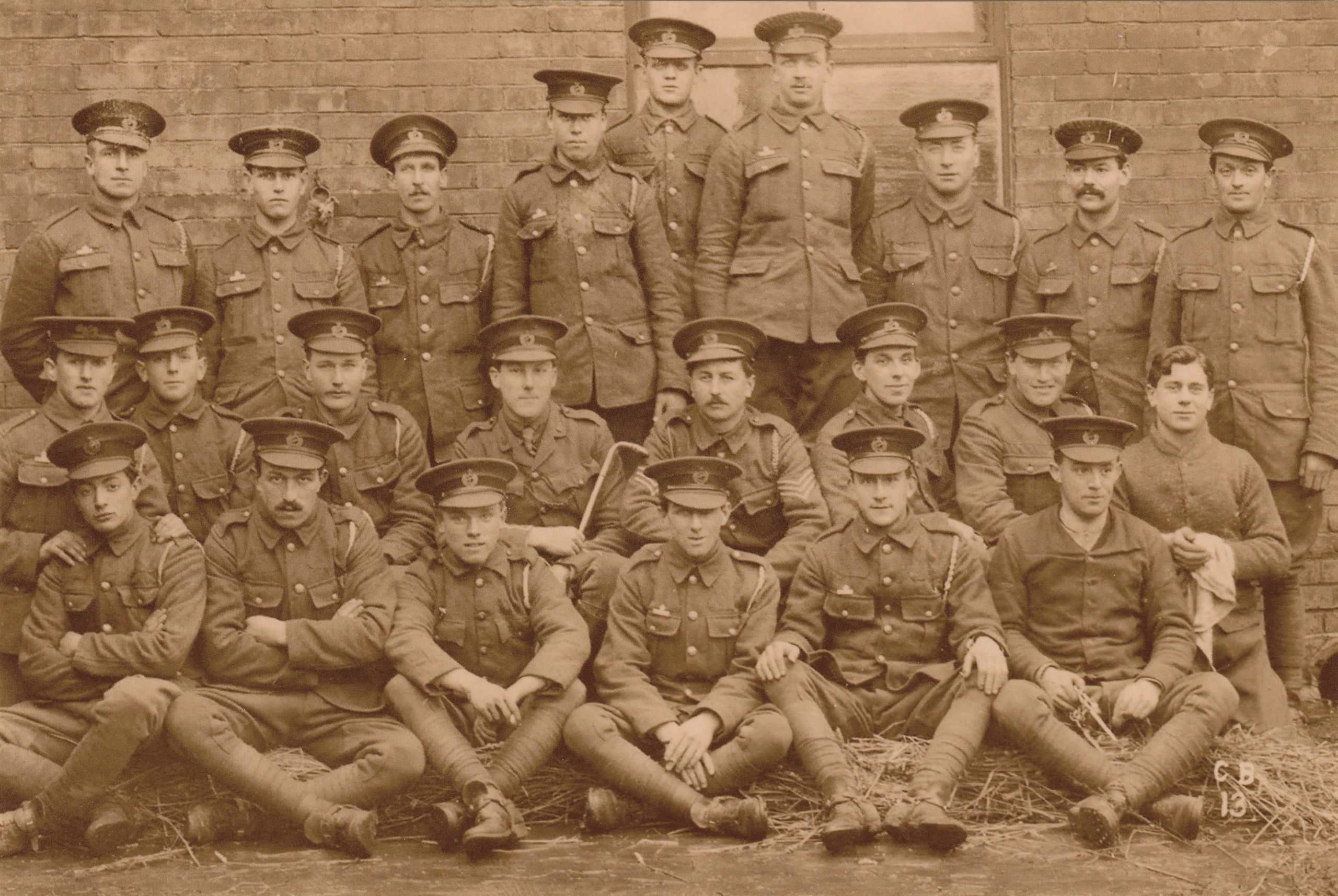 James John Garrett, 4th from right in middle row