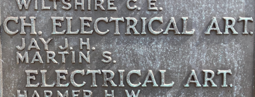 Stanley Martin's name on Portsmouth Naval Memorial